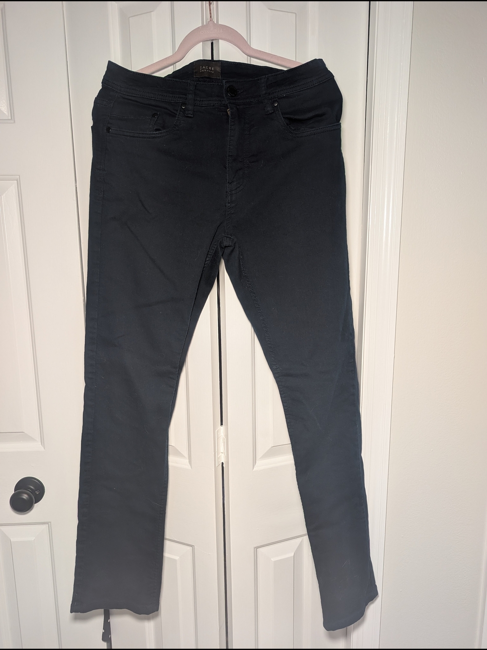 Jachs New York Mens 32x32 Navy Blue Straight Leg Pants